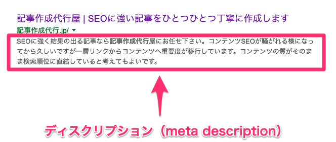 ディスクリプションmeta description