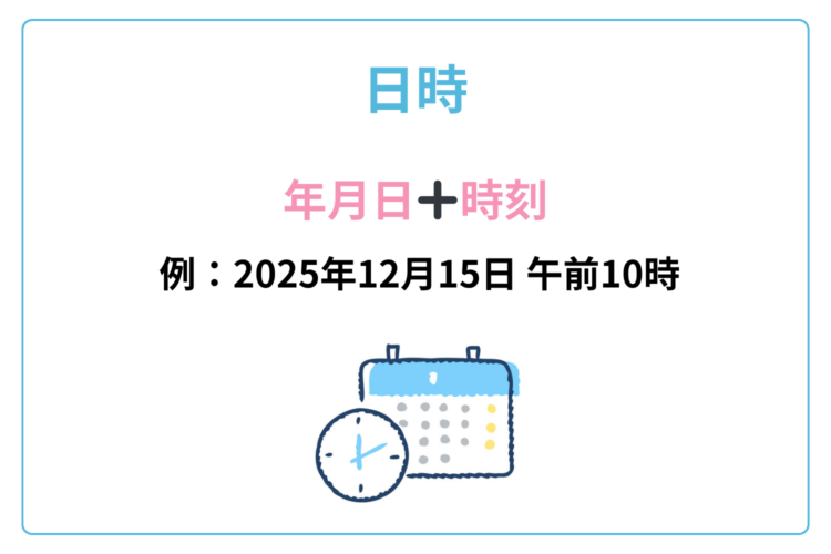 日付と時刻とは何ですか?