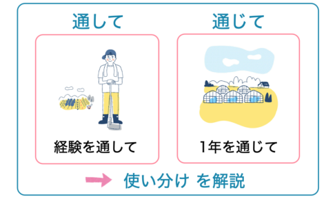 「通して」と「通じて」の違いと使い分け